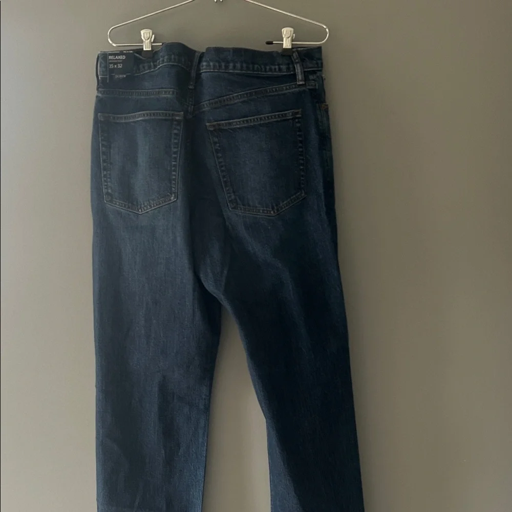 J. Crew Men's Straight NWT Jeans in Dark Blue Wash